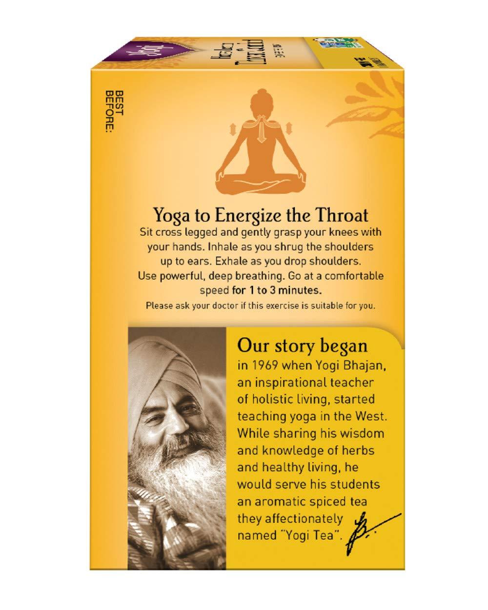 Yogi Tea Honey Lemon Throat Comfort – Nightly Wind-Down Herbal Tea for Cozy Self-Care Rituals