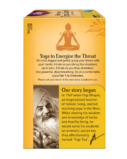 Yogi Tea Honey Lemon Throat Comfort – Nightly Wind-Down Herbal Tea for Cozy Self-Care Rituals