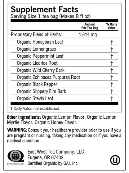 Yogi Tea Honey Lemon Throat Comfort – Nightly Wind-Down Herbal Tea for Cozy Self-Care Rituals