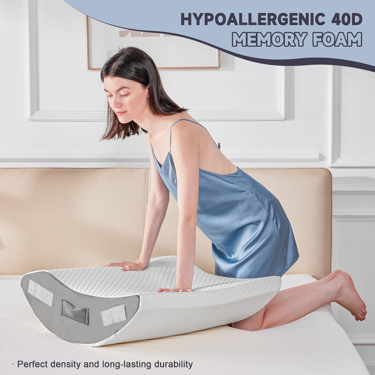 Yojoker Memory Foam Bed Wedge – Minimalist Sleep Setup for the Aesthetic-Conscious Home