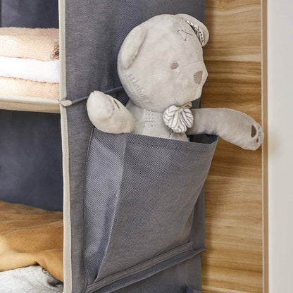 YOUDENOVA Hanging Closet Organizer and Storage – Stylish 6-Shelf Closet Organizer in Grey for Bedroom Decor, Grey
