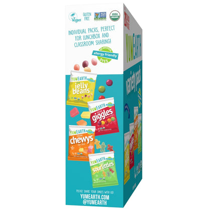 YumEarth Organic Candy Box - Top 9 Allergen Free Birthday Gift for Classmates, Vegan Gluten Free Variety