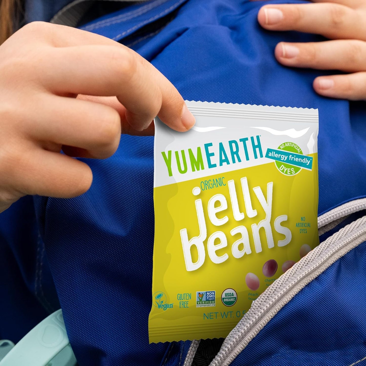 YumEarth Organic Jelly Beans – No Artificial Dye Candy Made with Real Fruit and Vegetable Juice Concentrates, 7.5 oz Pack