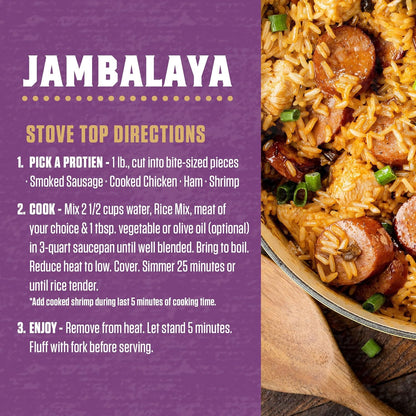 Zatarain's Jambalaya Rice Mix 4 Pack – Thoughtful Pantry Gift for Creole Food Lovers