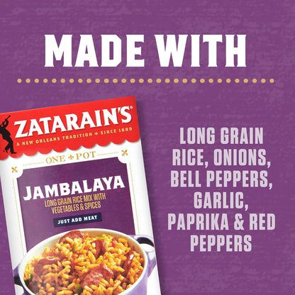 Zatarain's Jambalaya Rice Mix 4 Pack – Thoughtful Pantry Gift for Creole Food Lovers