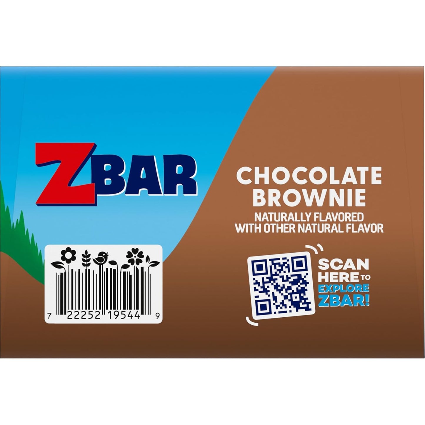 Zbar Chocolate Brownie Organic Snack Bars — After-School Energy Boost for Active Kids Ages 3-12, 24-Count Bulk Pack