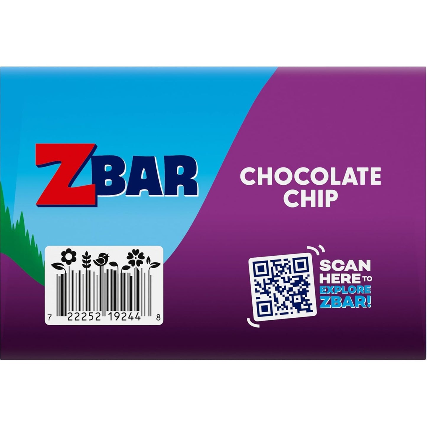 Zbar Chocolate Chip Soft-Baked Bars for Soccer Sidelines and Practice – 24 Pack Portable Organic Kids Snacks