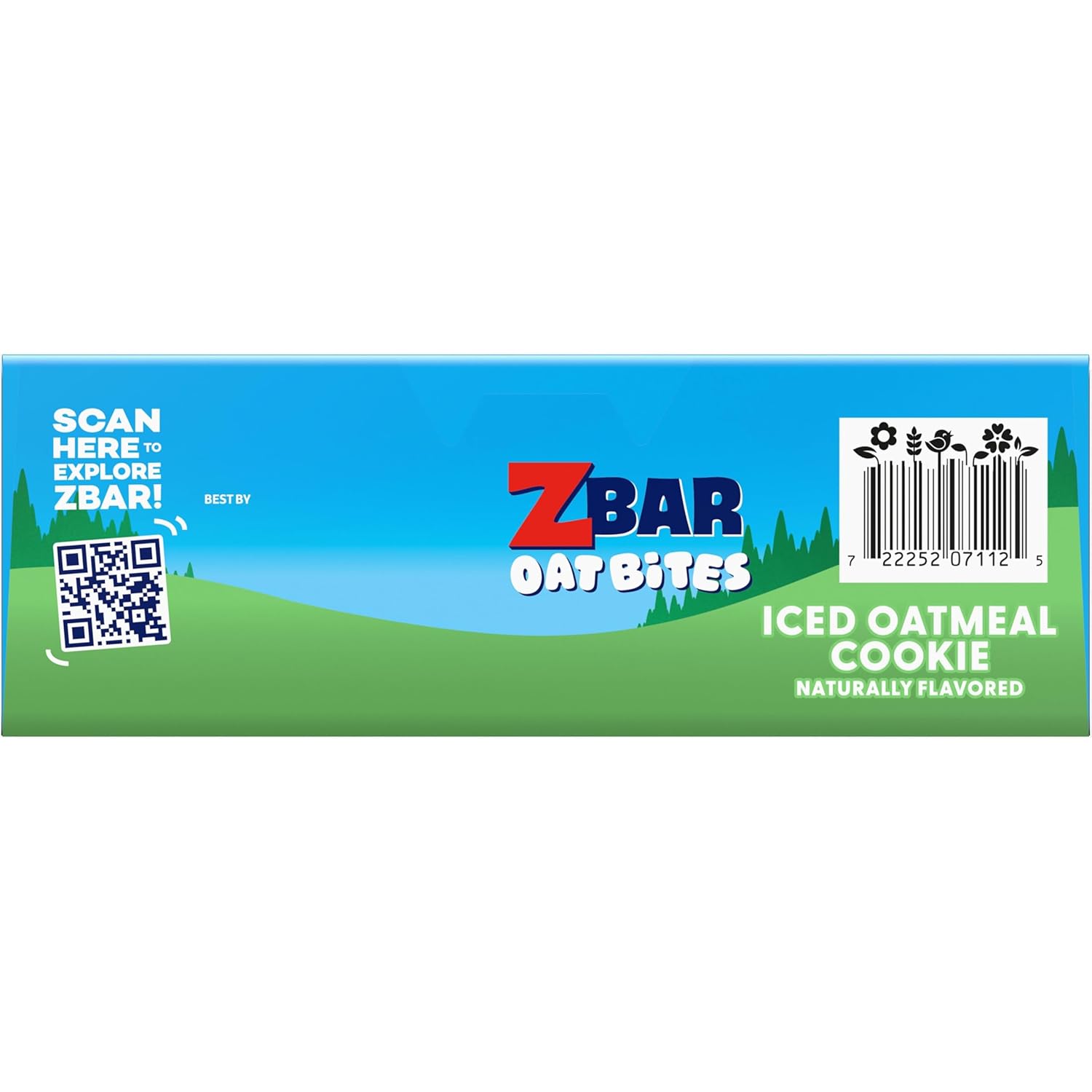 Zbar Oat Bites - Iced Oatmeal Cookie - Portable Organic Snack for Weekend Hikes and Park Outings - 6 Single-Serve Packs