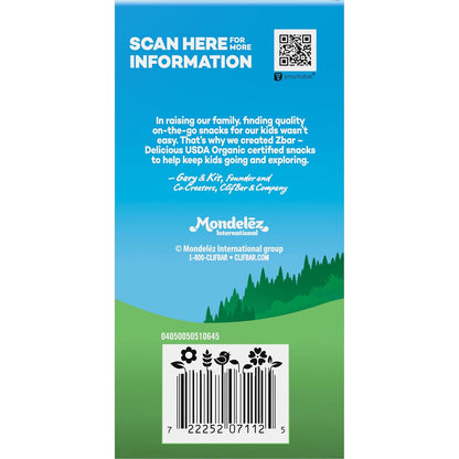 Zbar Oat Bites - Iced Oatmeal Cookie - Portable Organic Snack for Weekend Hikes and Park Outings - 6 Single-Serve Packs
