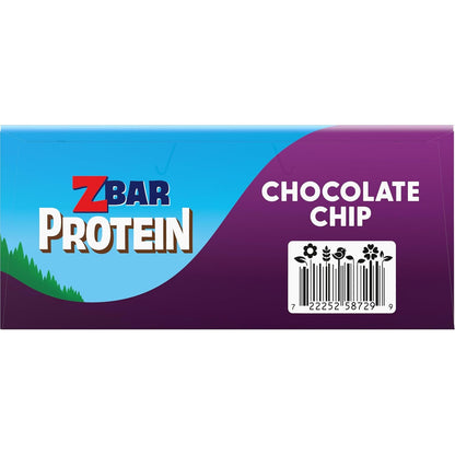 Zbar Protein Gluten-Free Snack Bars - Better-For-You Chocolate Chip Bar with 5g Protein from Whey and Pea Blend (15 Pack)