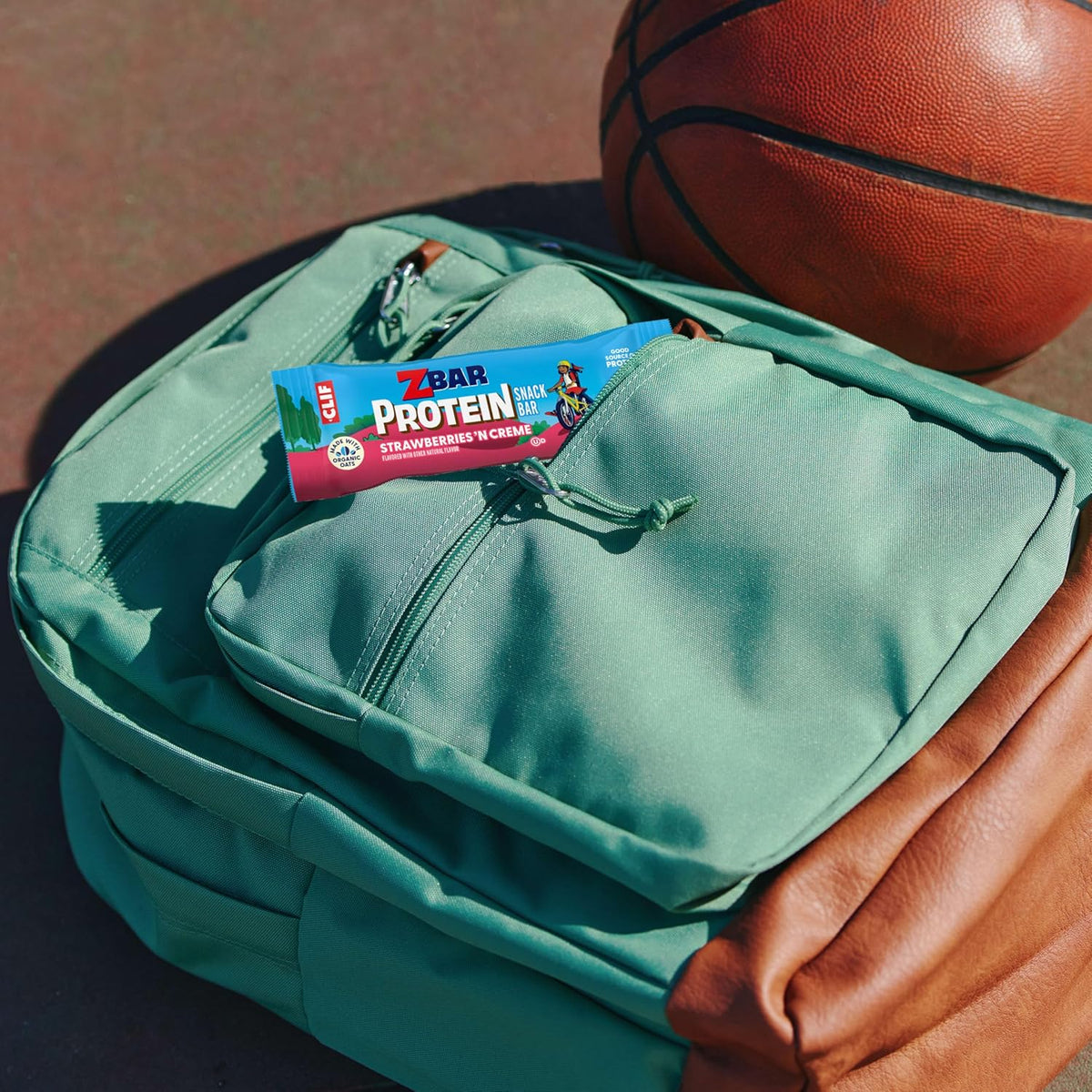Zbar Protein - Strawberries 'N Creme - Backpack Snack for After-School Sports, 5-Pack Bars