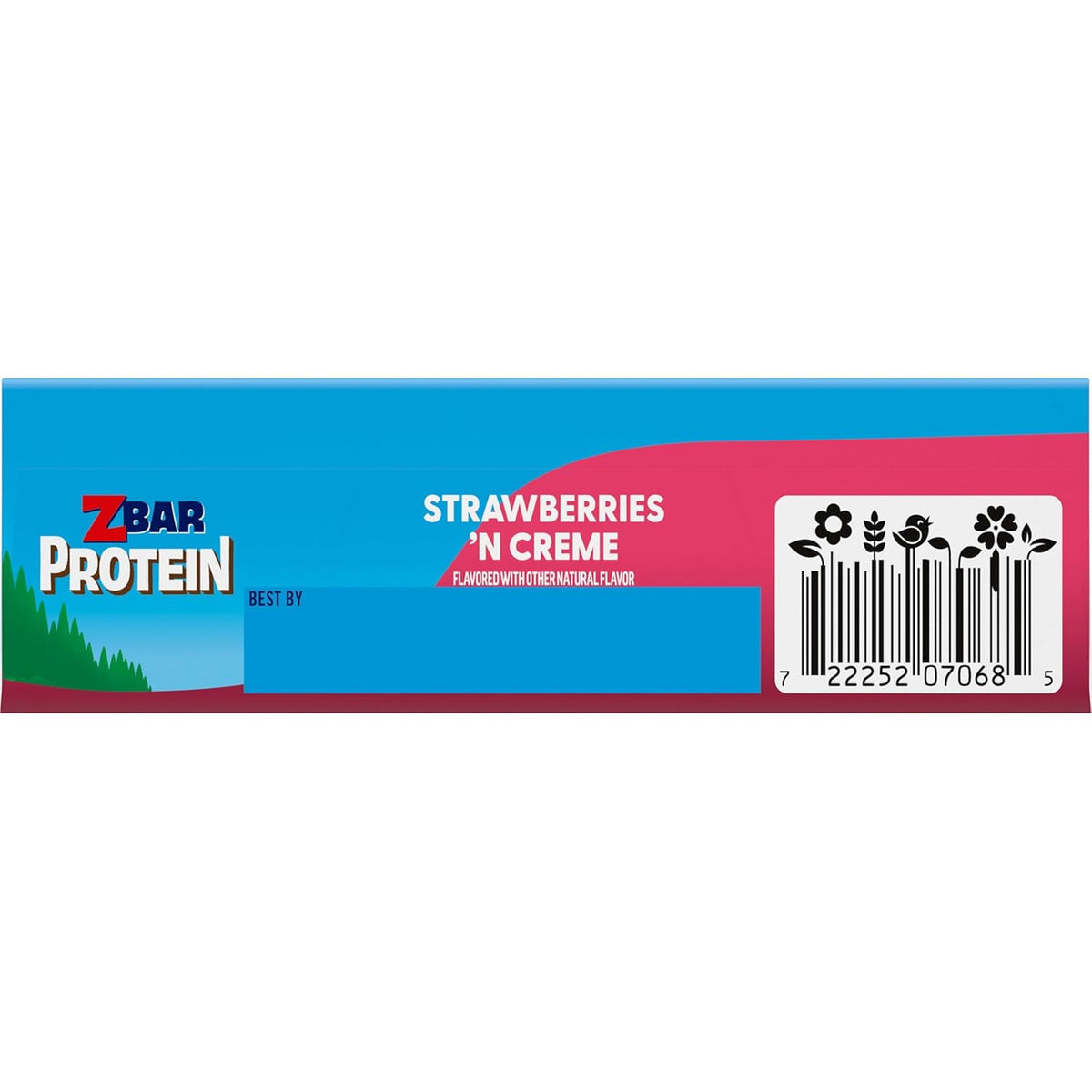 Zbar Protein - Strawberries 'N Creme - Backpack Snack for After-School Sports, 5-Pack Bars