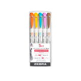 Zebra Pen MILDLINER No Bleed Dual Tip Pen – Less-Is-More Highlighter for Capsule Desk Kits, Warm 5-Pack