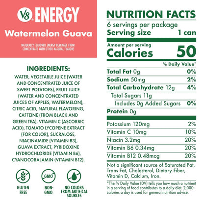 zero added sugar with 50 calories and 12g carbohydrates per can
