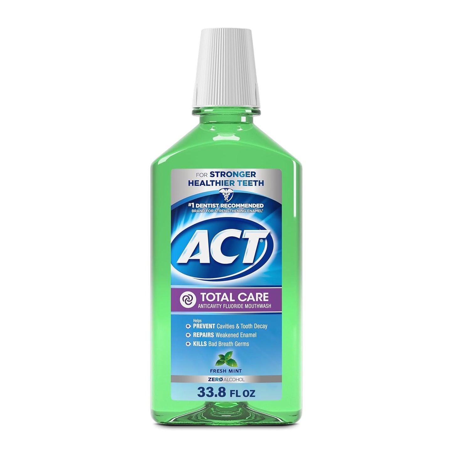 zero alcohol formula that avoids the burning sensation of traditional mouthwashes