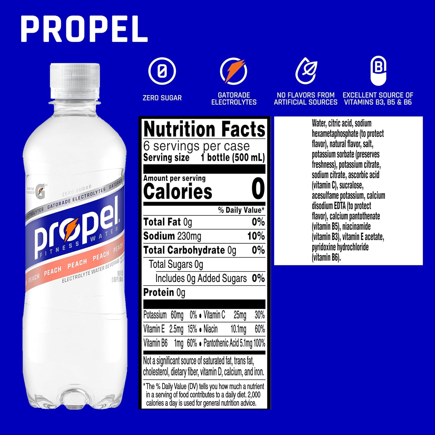 zero calorie and zero sugar formulation