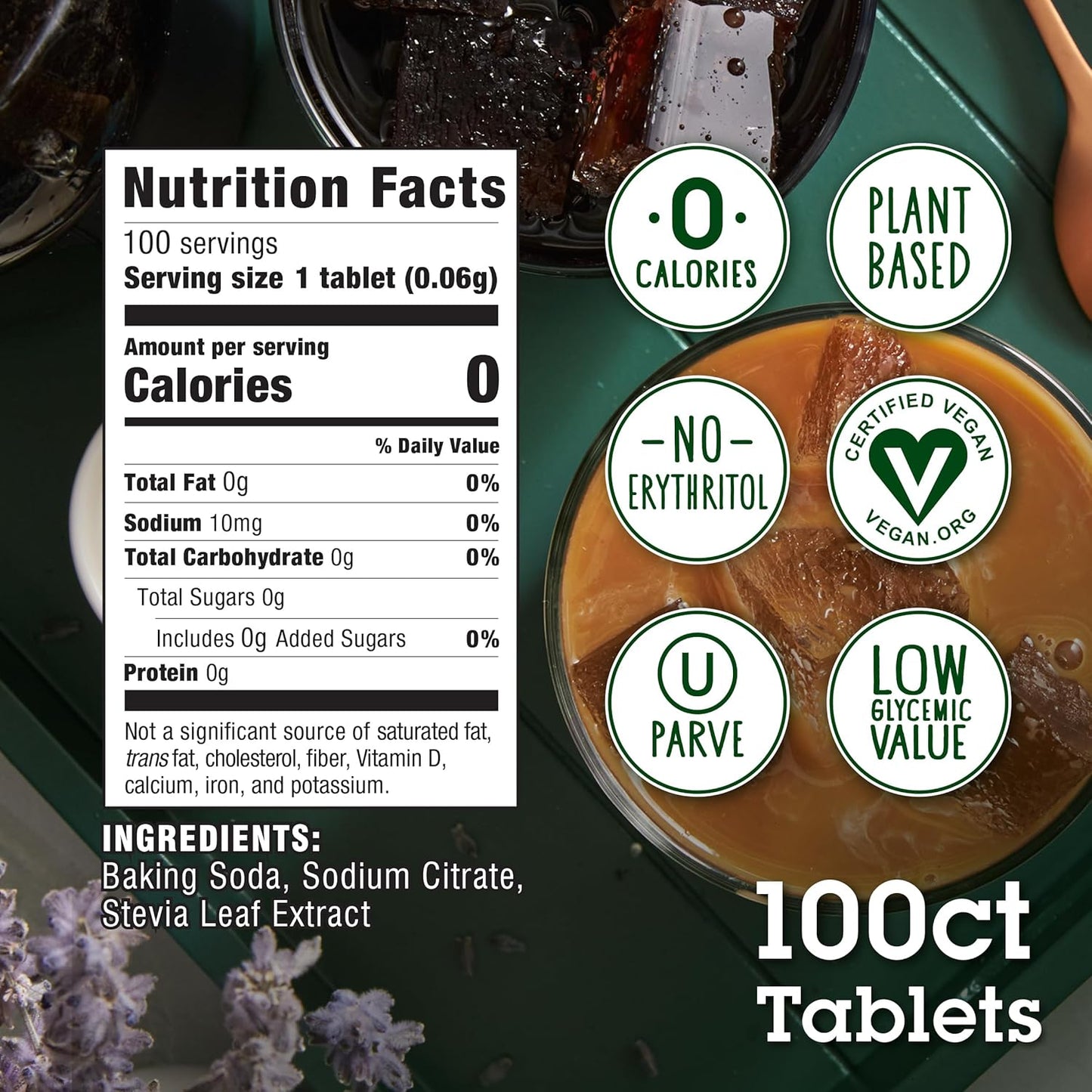 zero-calorie plant-based sweetener derived from stevia leaves