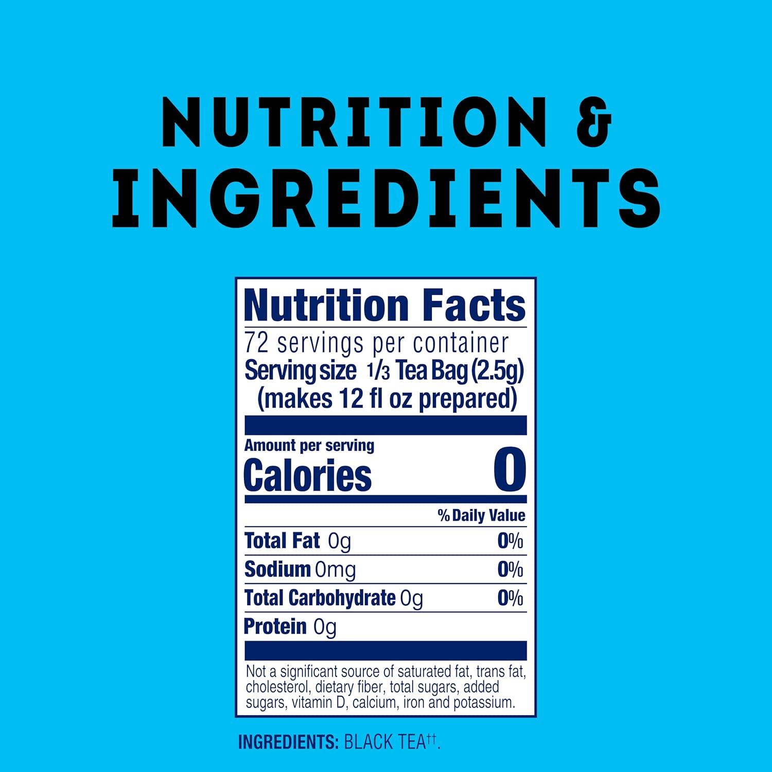 zero calories and no added sugar per serving