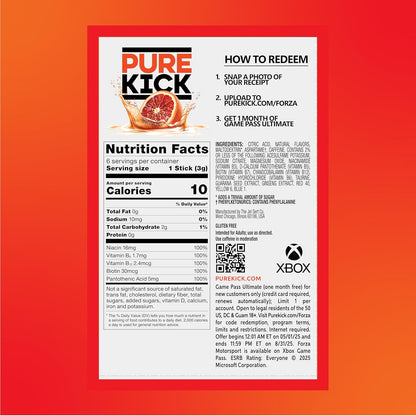 zero grams of sugar and only 10 calories per stick