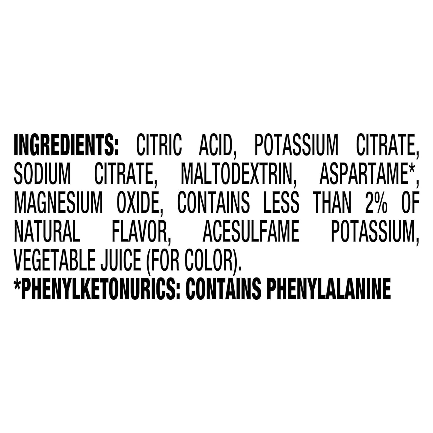 zero grams of sugar sweetened with aspartame and acesulfame potassium