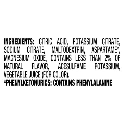 zero grams of sugar sweetened with aspartame and acesulfame potassium