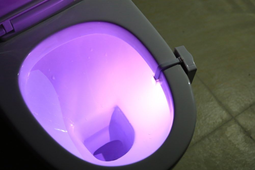 ZEZHOU Motion Activated Toilet Light – Fun 8 Color Changing Lamp for Potty Training Toddlers, Safe Bathroom Gadget for Children