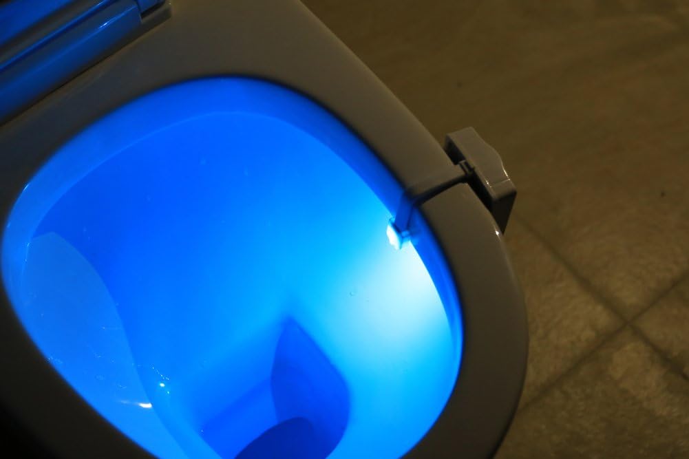 ZEZHOU Motion Activated Toilet Light – Fun 8 Color Changing Lamp for Potty Training Toddlers, Safe Bathroom Gadget for Children