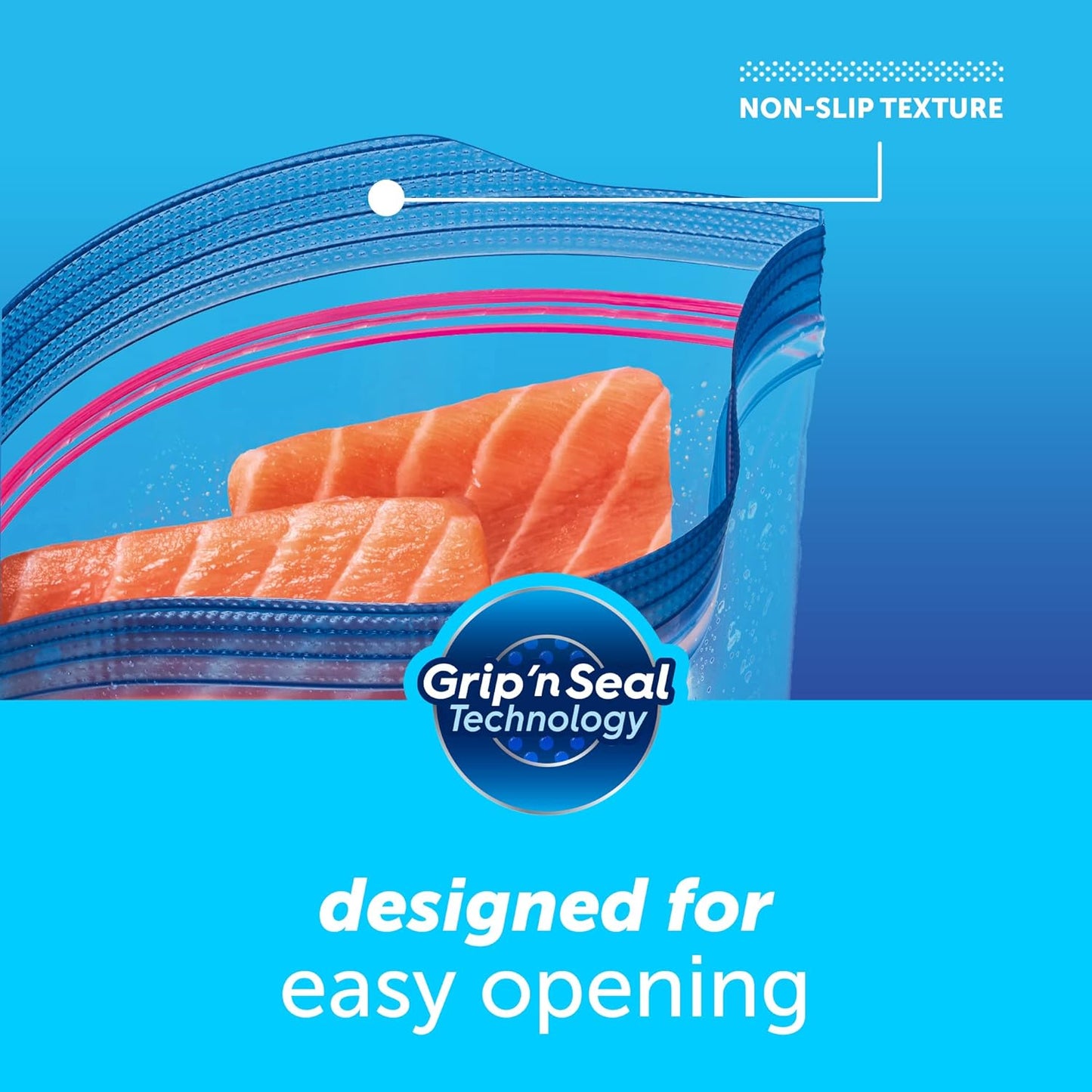 Ziploc Grip 'n Seal Pint Storage Bags, Uniform Single-Serving Portion Control for Organized Meal Prep, 12 Pack