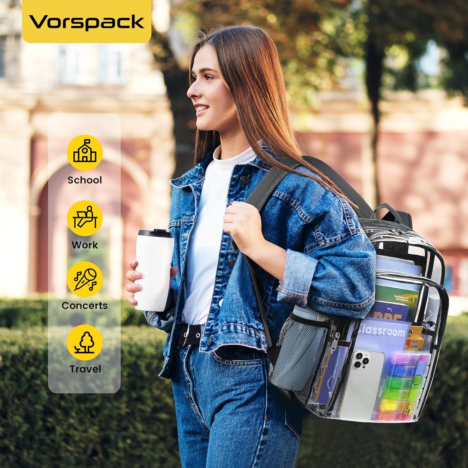 zipper closure and lightweight 0.36 kg design for everyday carry