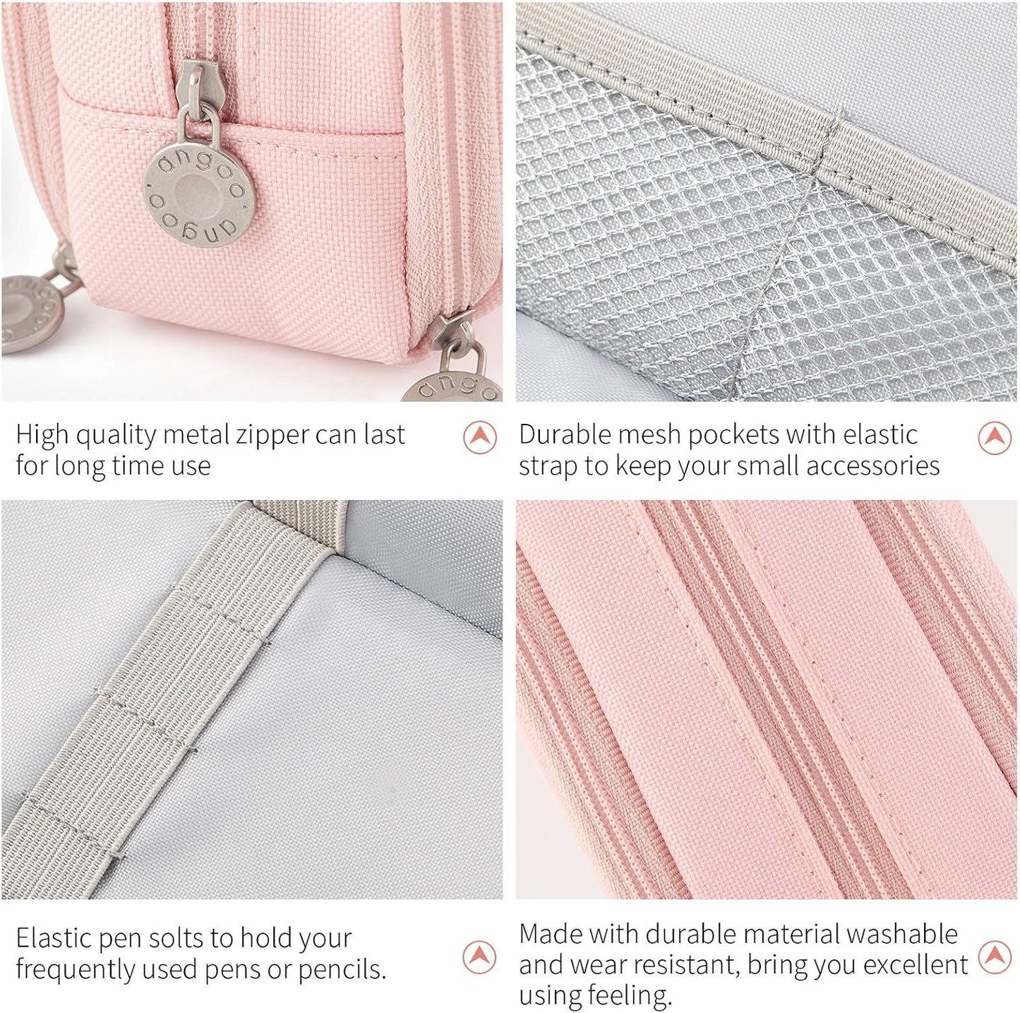 zipper closure with pull functioning as a carry handle