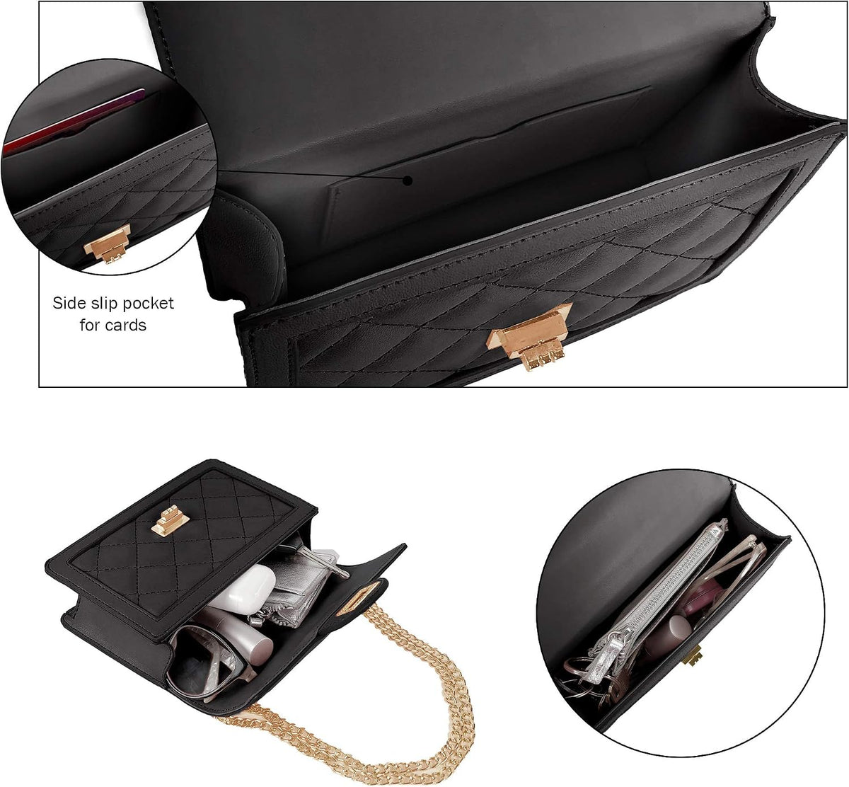 zippered or structured closure for security