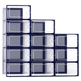 Kuject Stackable Clear Shoe Boxes 12 Pack — Nursery and Kids Room Floor-Friendly Storage System