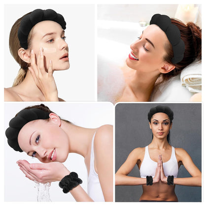 Zkptops Spa Headband – Calming Self-Care Accessory, Soft Sponge-Lined Hairband for Bath and Skincare Routine