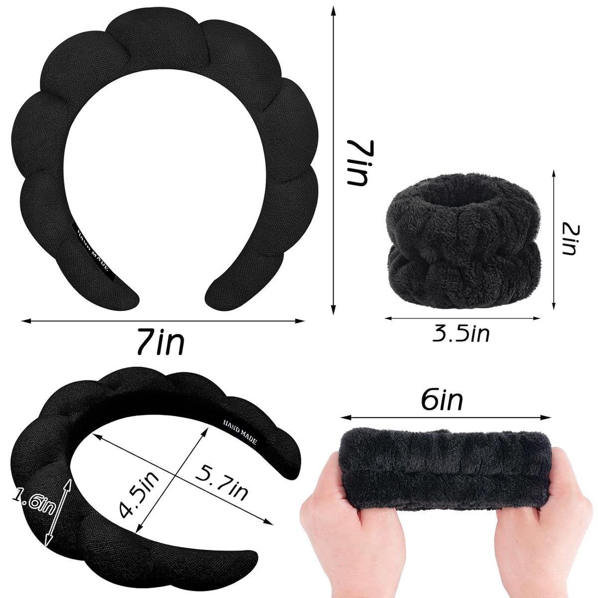 Zkptops Spa Headband – Calming Self-Care Accessory, Soft Sponge-Lined Hairband for Bath and Skincare Routine
