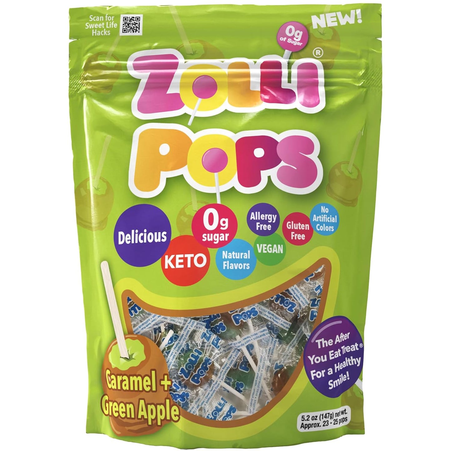 Zollipops Sugar-Free Lollipops for Kids – Dentist-Approved Cavity-Fighting Treats for Lunchboxes and After-School