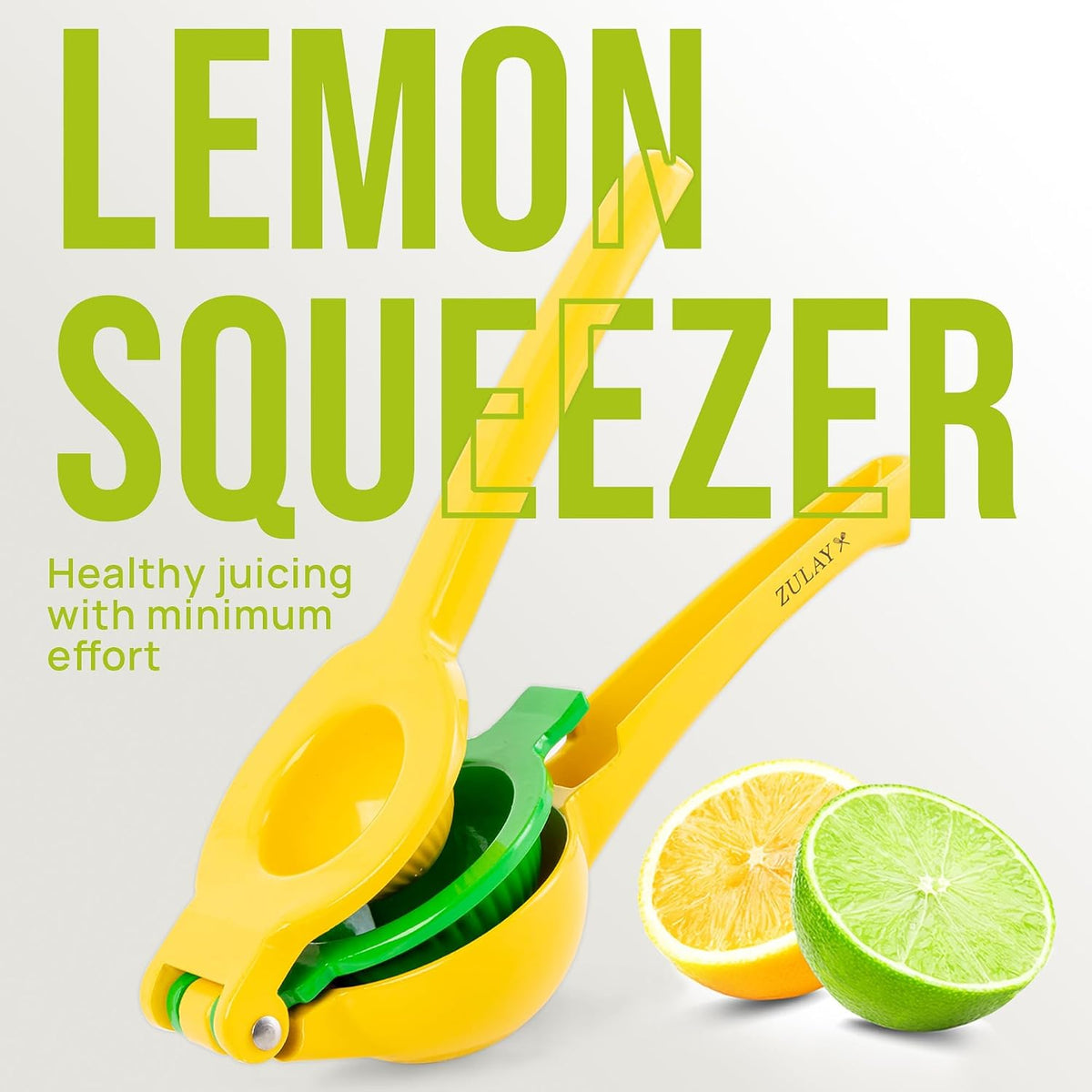 Zulay Kitchen Handheld Lemon Squeezer – Camping and Picnic Must-Have, Manual Citrus Juicer for Outdoor Cooking