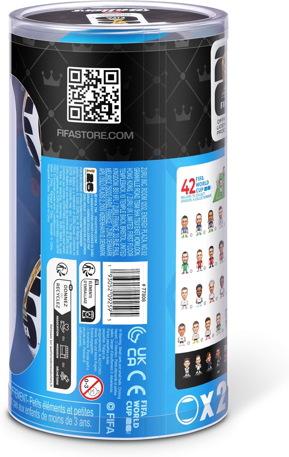 ZURU FIFA World Cup 2026 Ballers Series 1 2 Pack – Officially Licensed Surprise Soccer Toy for Kids Ages 3+ Playroom Birthday Present